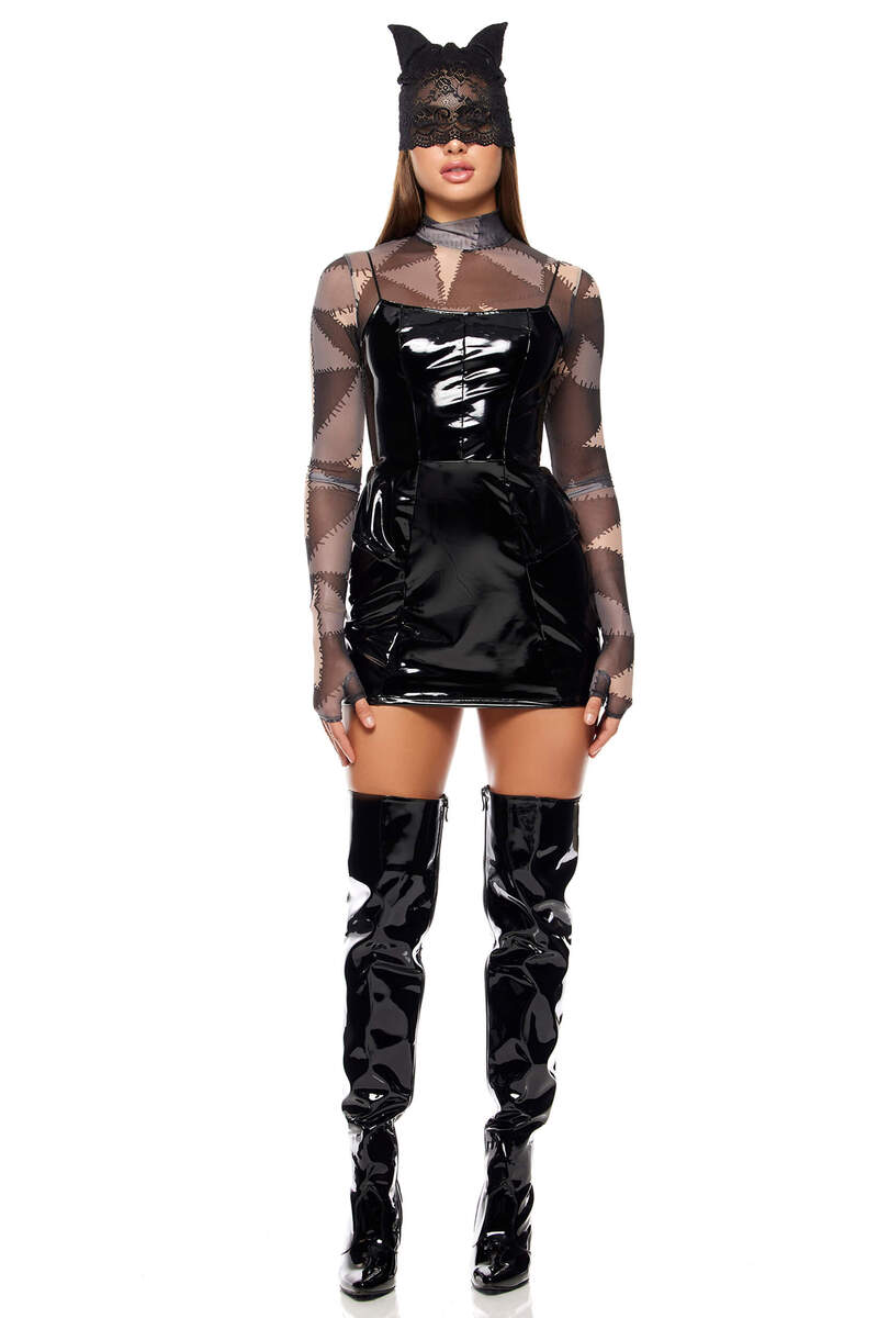 Purrfect Heist Cat Costume Black Front