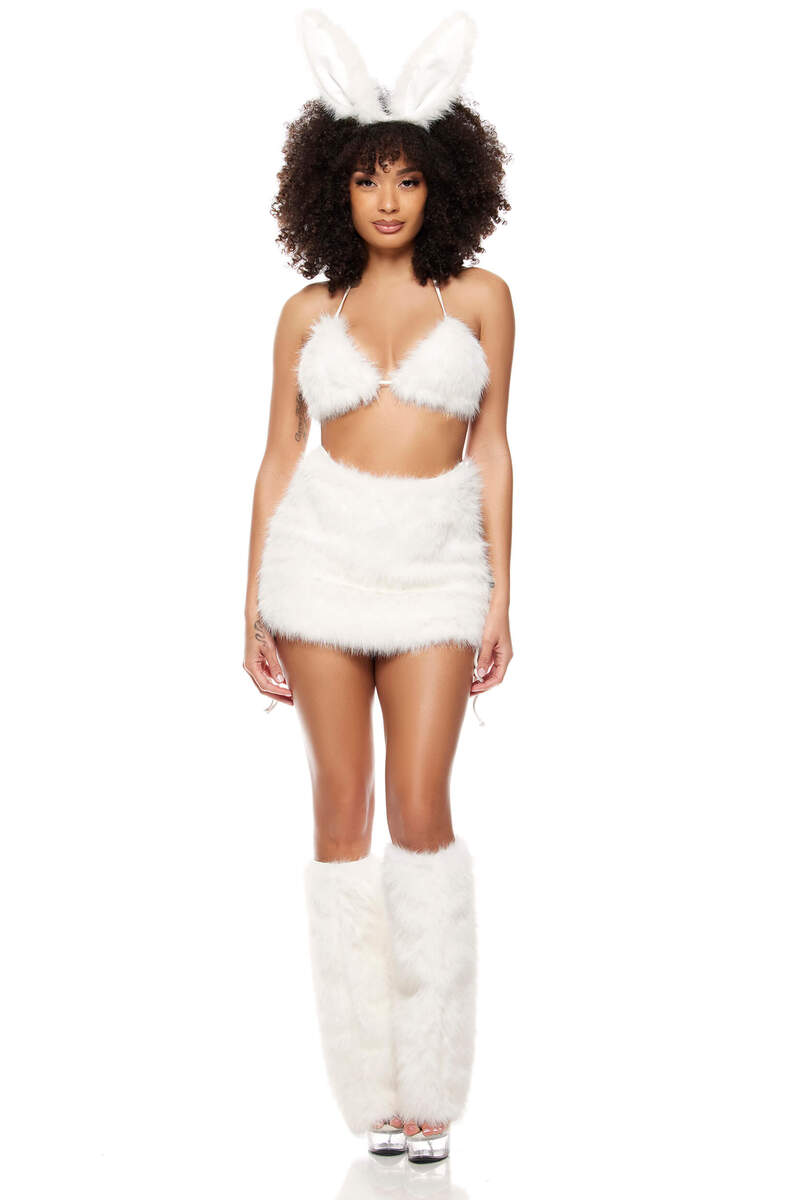 Snow Bunny Costume White Front