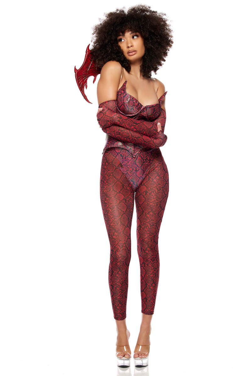 Slay Me Dragon Costume Maroon Front Alternate