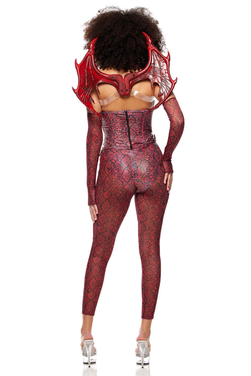 Slay Me Dragon Costume Maroon Back Alternate