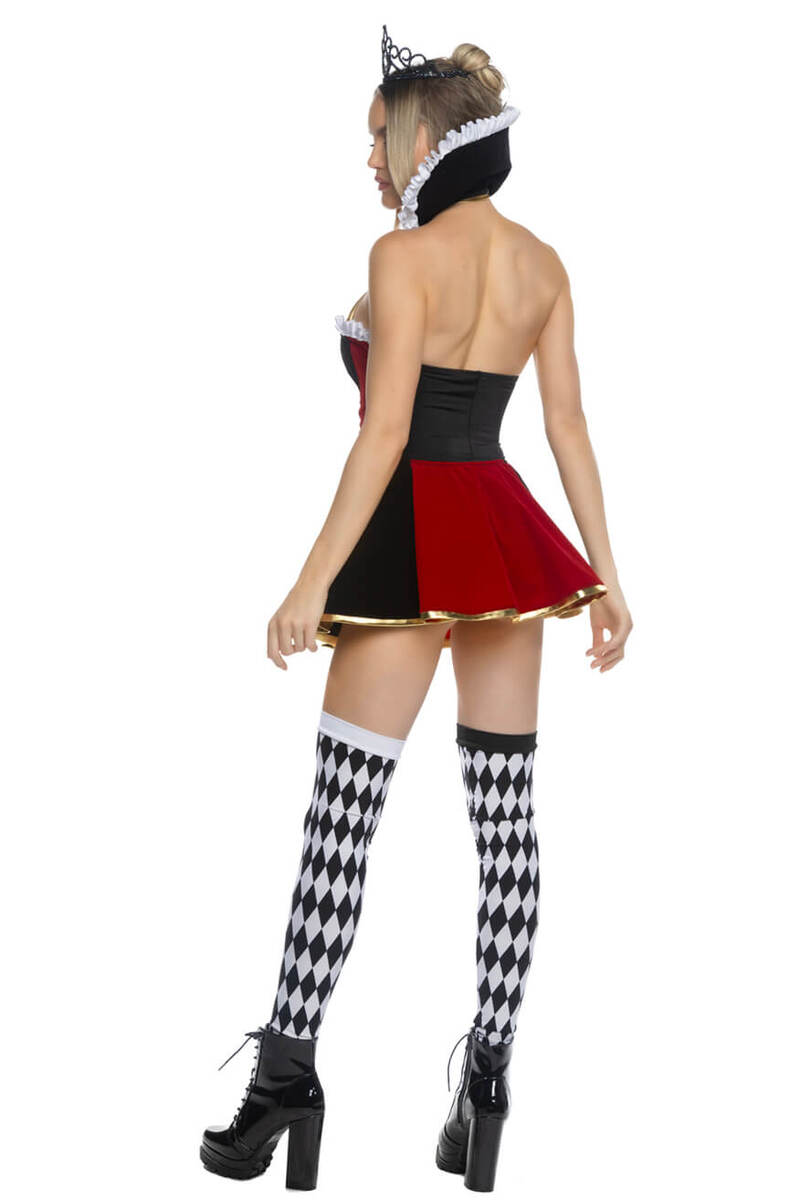 Wonderland Queen Costume Black Red White  Back