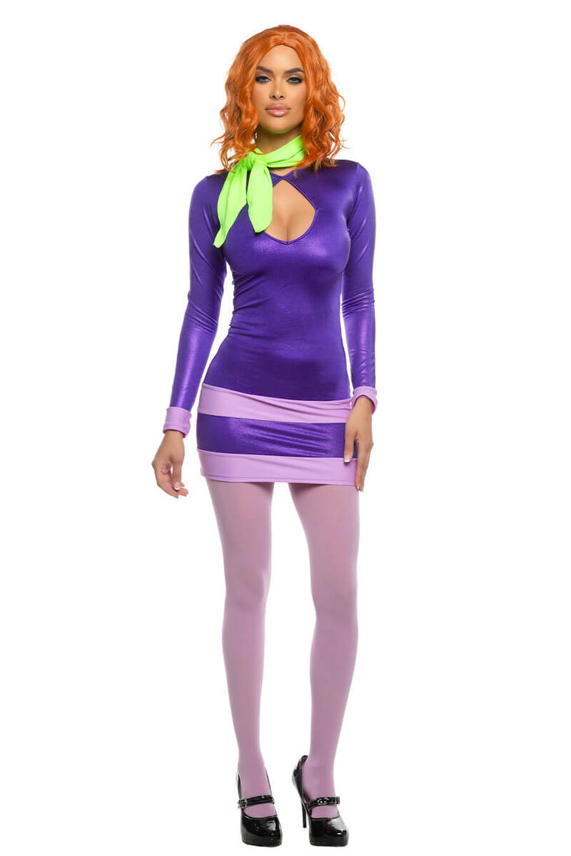 Mystery Diva Costume Purple Green Front