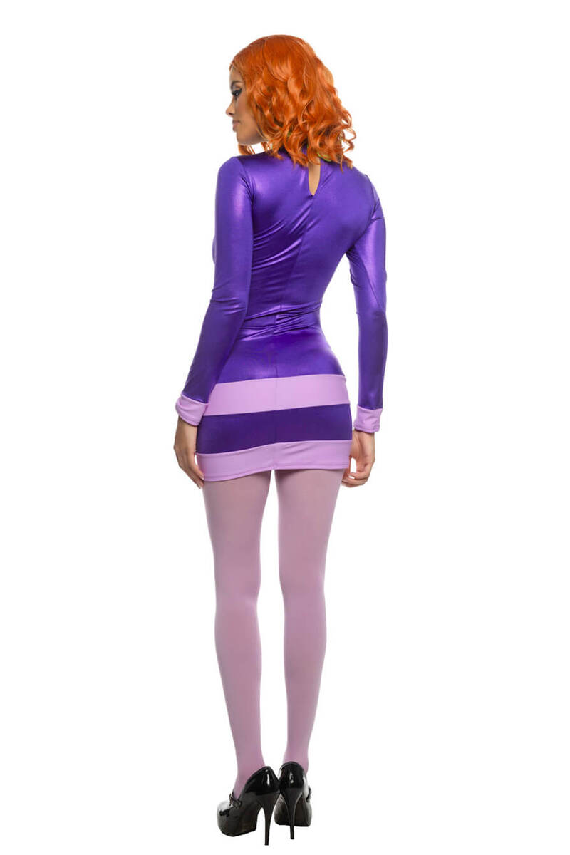 Mystery Diva Costume Purple Green Back