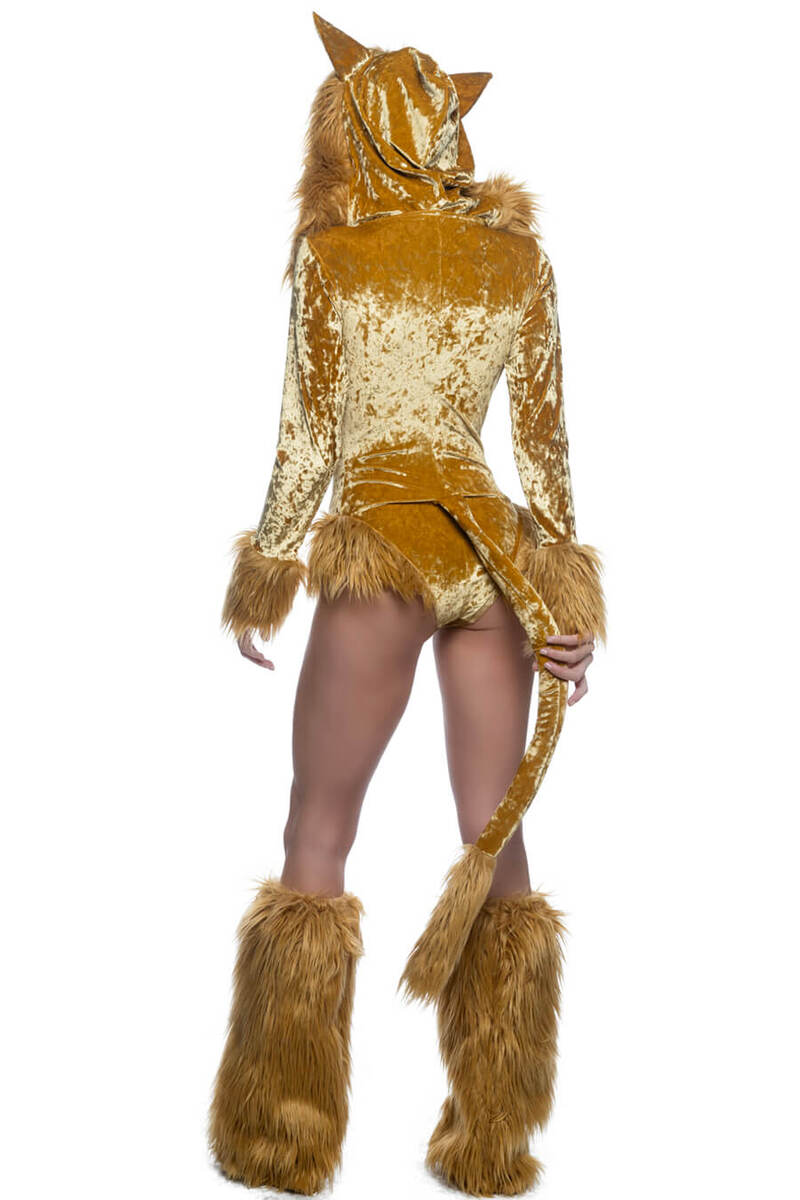Lusty Lioness Costume Gold Back