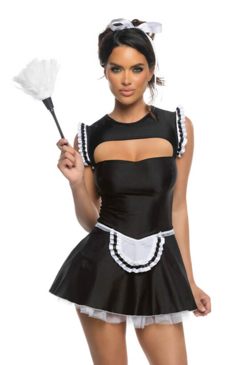 Maison Mistress Costume Black Front Closeup