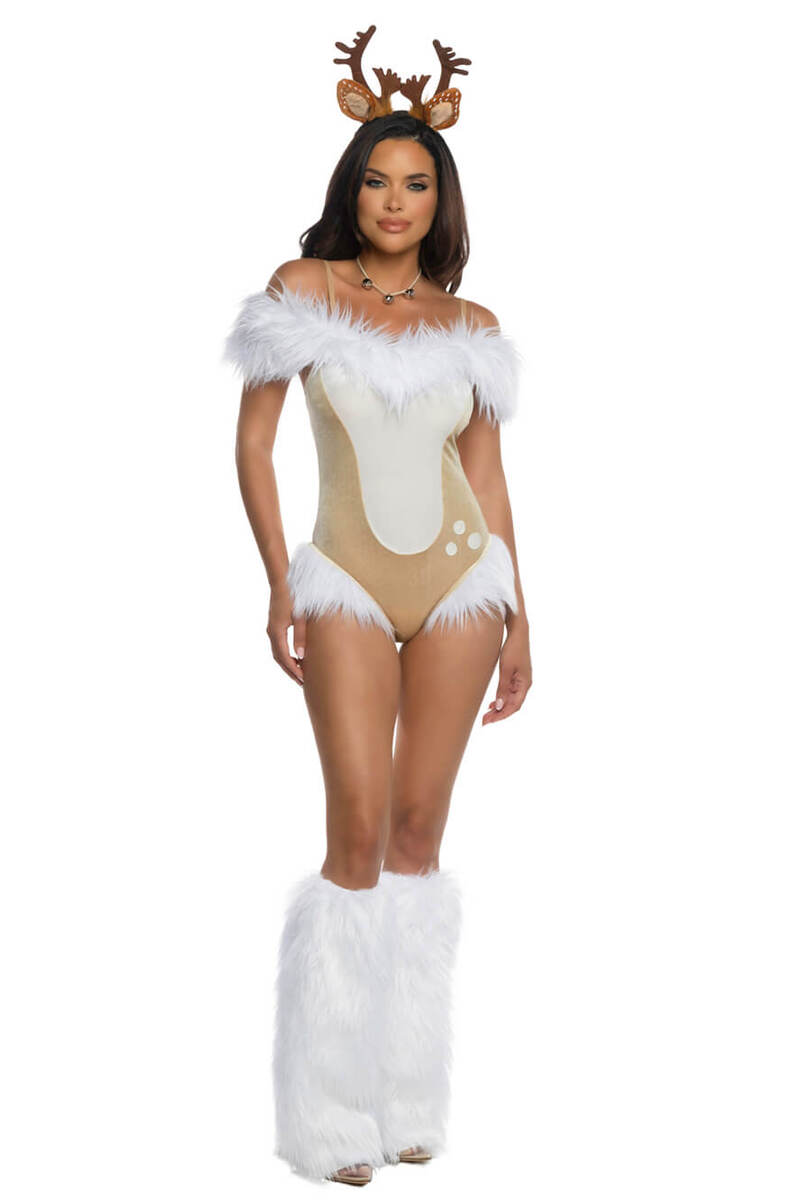 Dashing Doe Costume White Brown Front