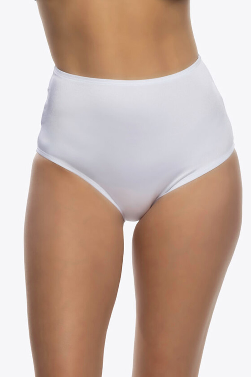 High Waist Booty Shorts White Front