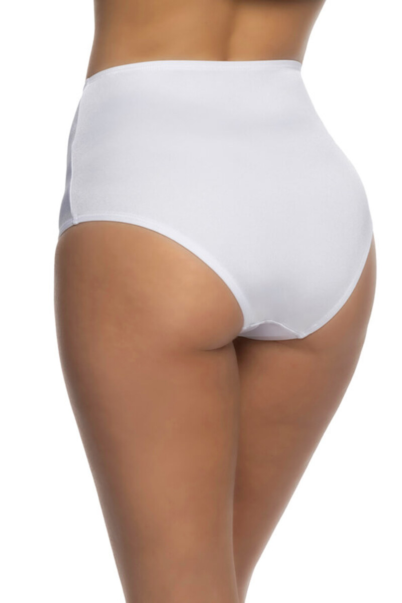 High Waist Booty Shorts White Back