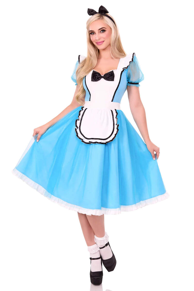 Looking Glass Alice Costume Light Blue Front