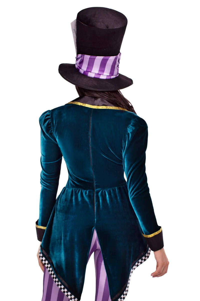 Classic Mad Hatter Costume Back Closeup