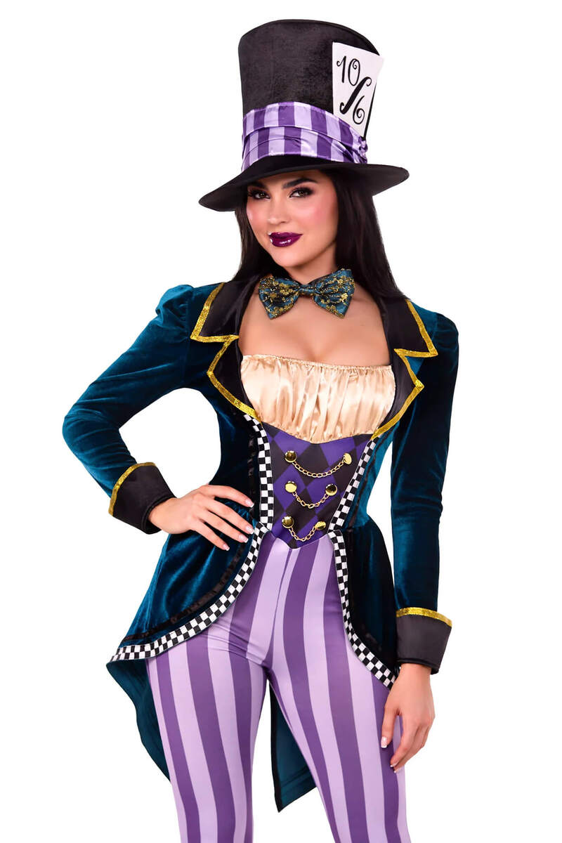 Classic Mad Hatter Costume Front Closeup