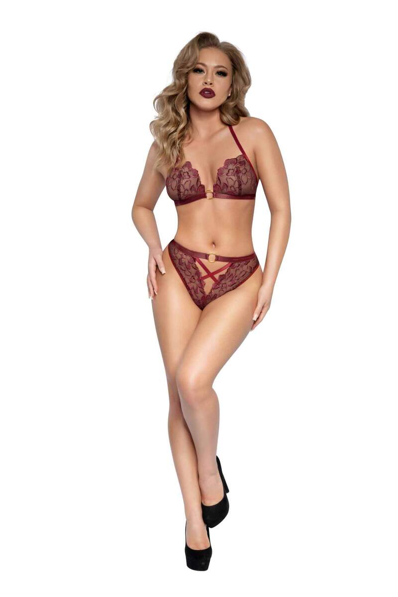 Crimson Crossroads Lingerie Set Merlot Front