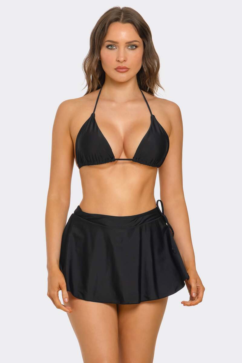 Millie Bikini Set Black Front Closeup
