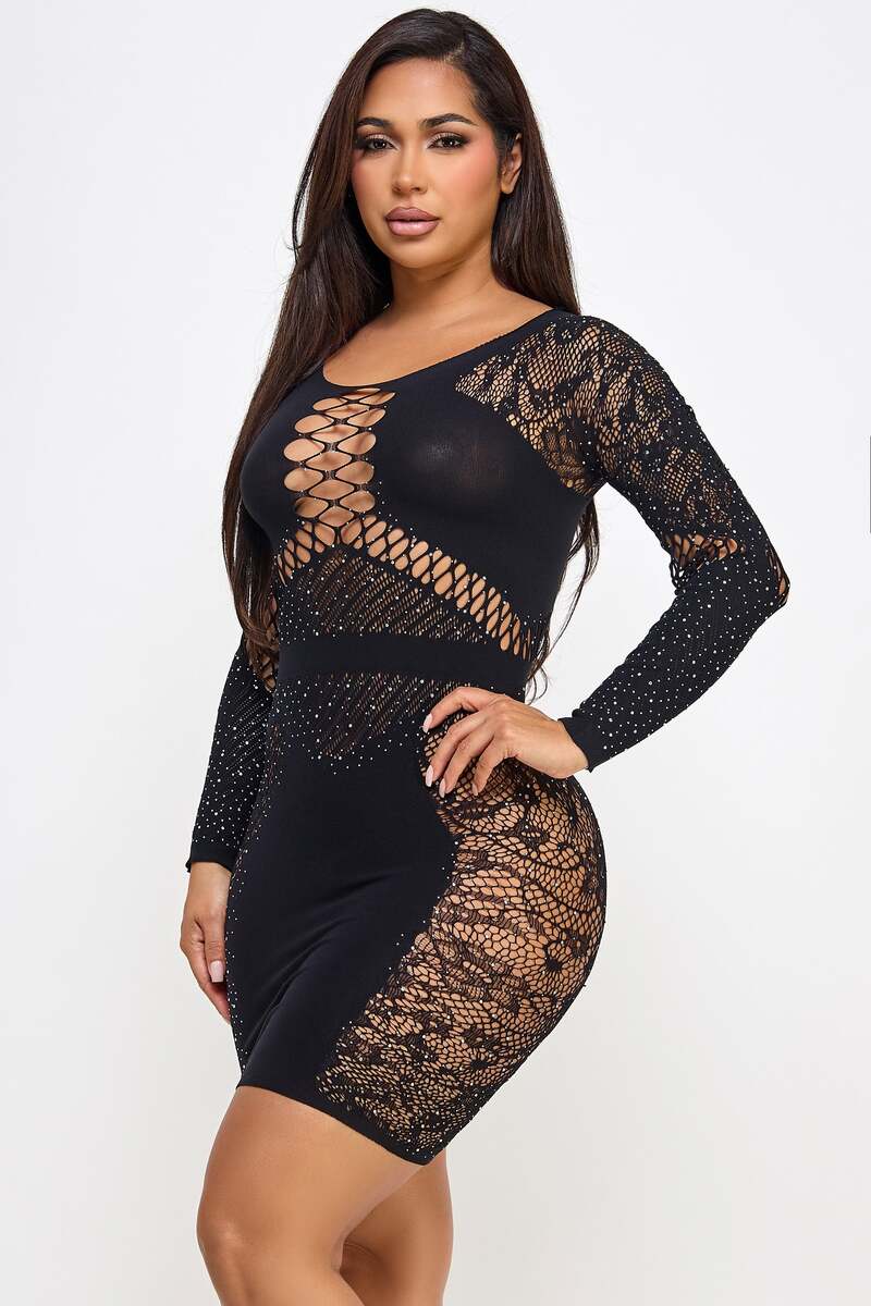 Celeste Mini Dress Black Side