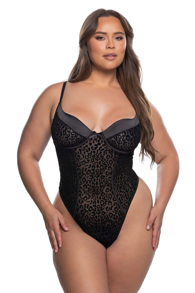 Plus Size Wild Thing Teddy Black Front