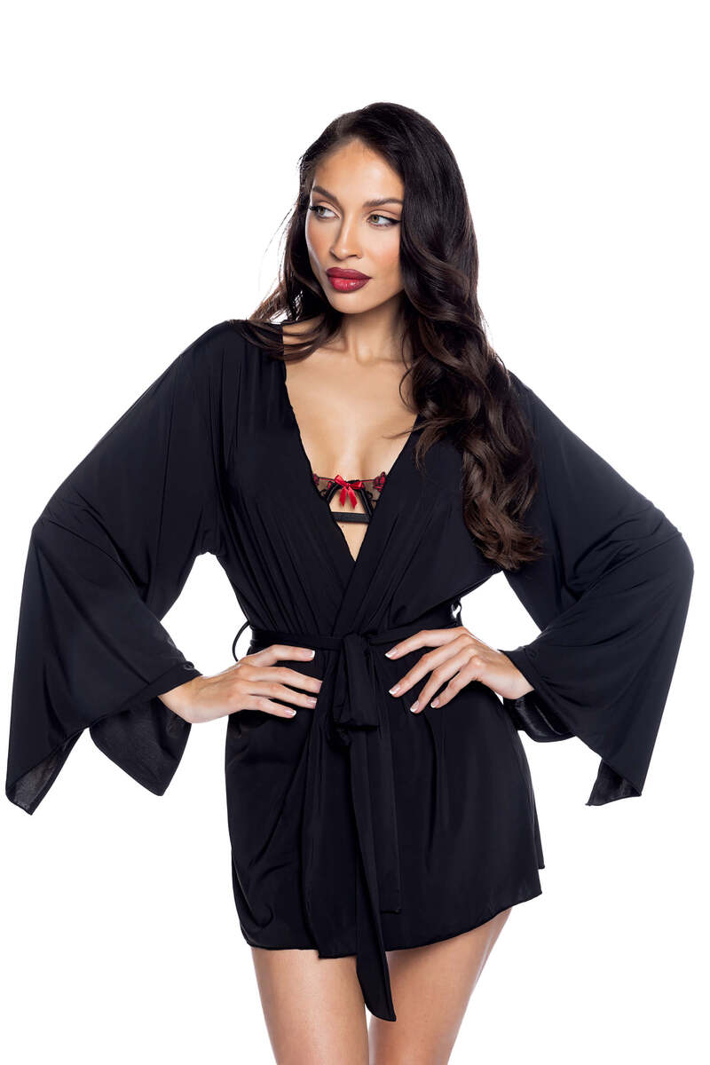 Modal Robe Black Front