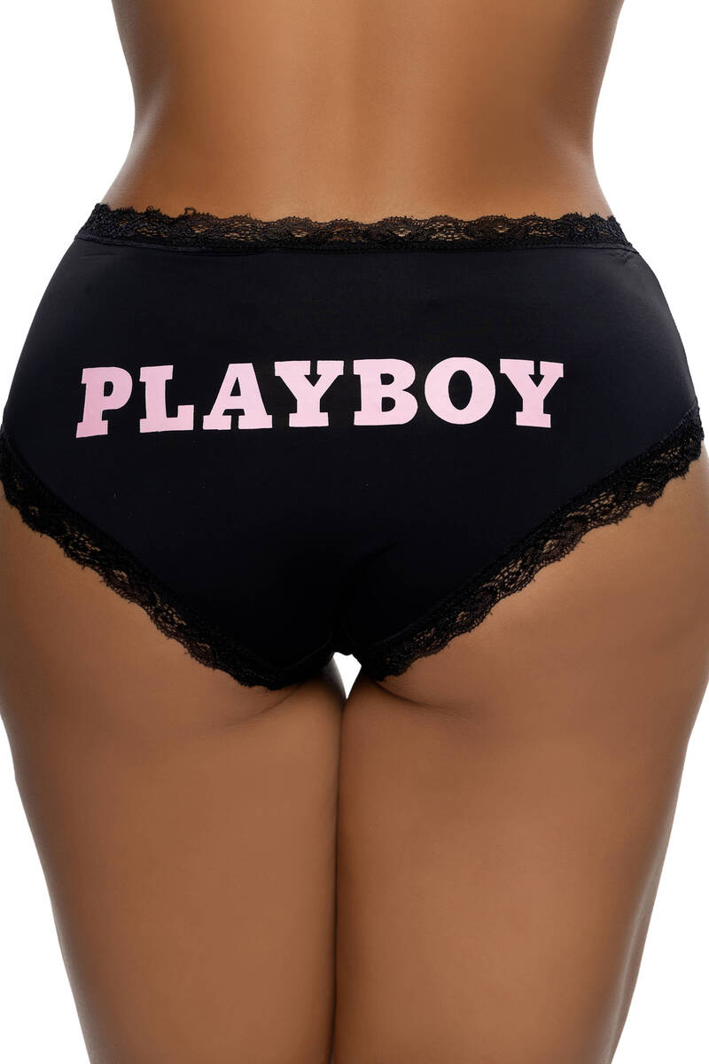 Ultra Soft Playboy Panty Black Back