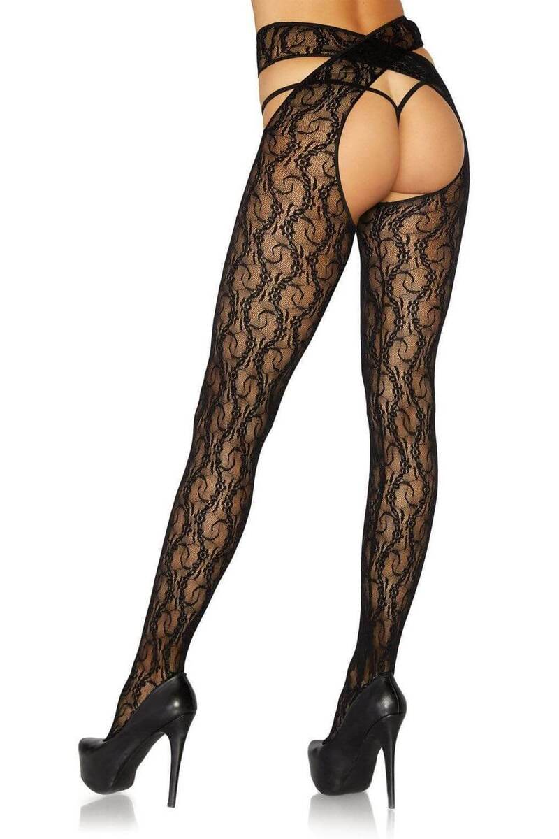 Daisy Floral Lace Wraparound Tights