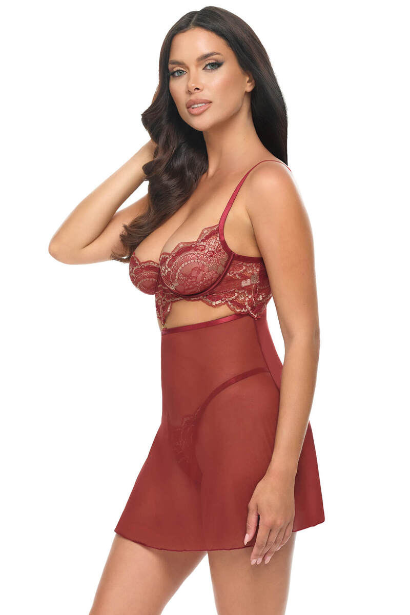Arielle Babydoll Red Side