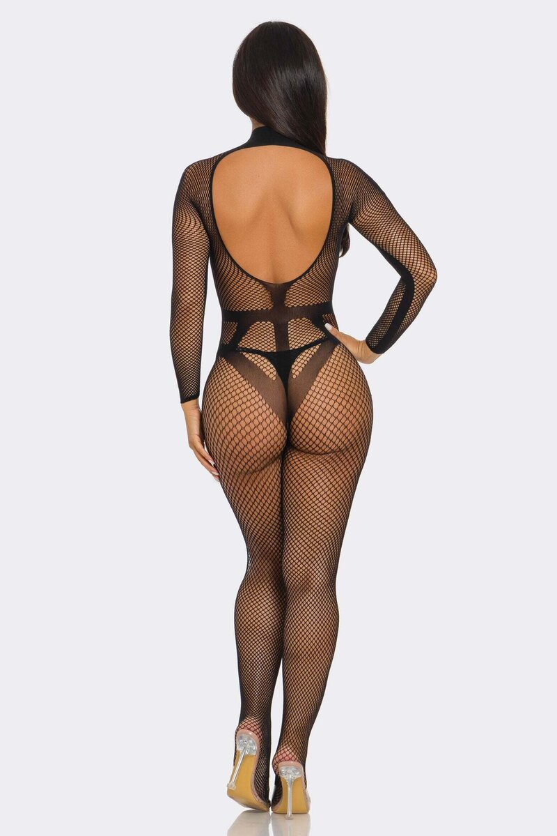 Hold On Tight Bodystocking Black Back