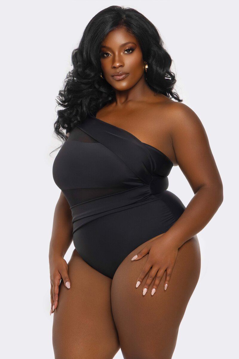 Jaqueline Swimsuit Plus Size Black Side