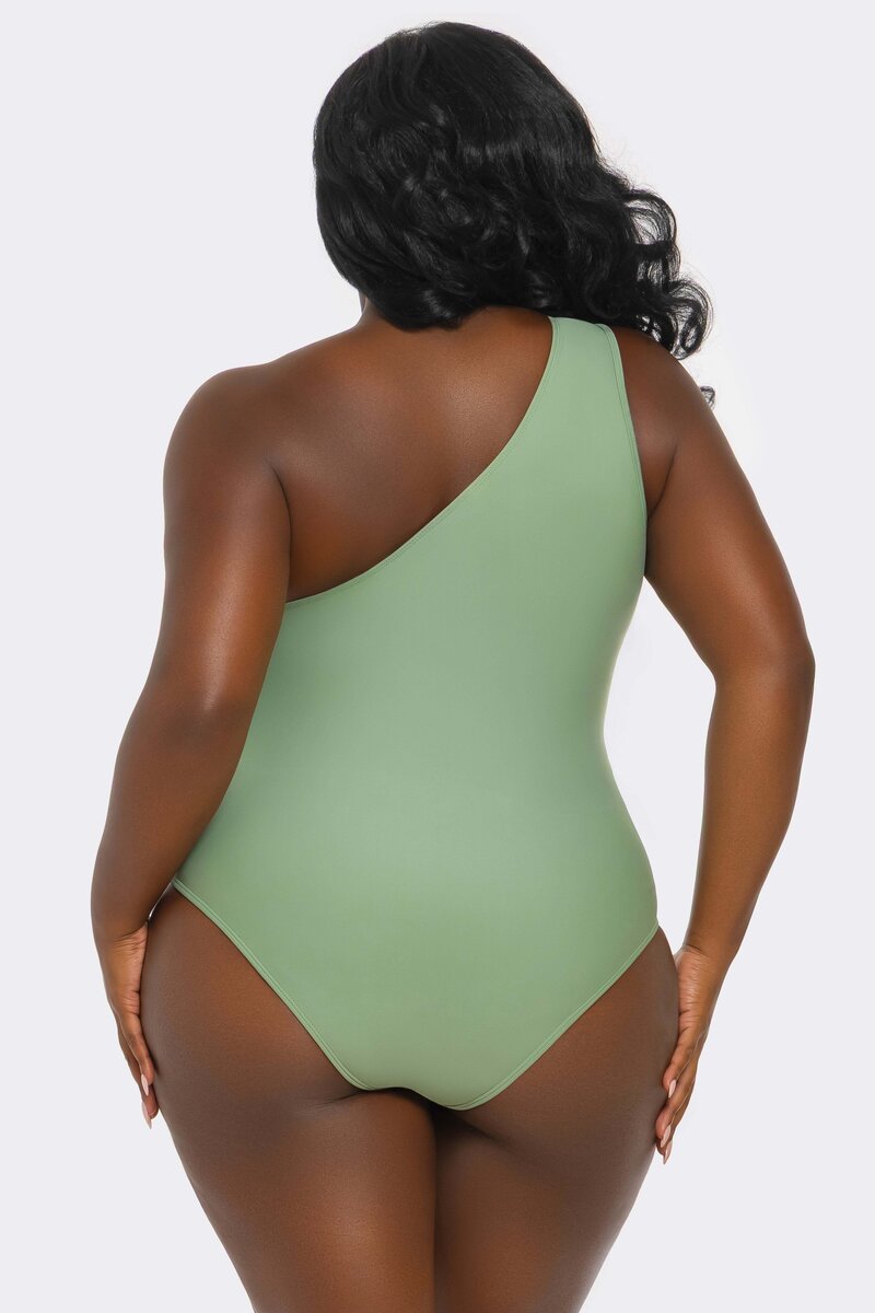 Jaqueline Swimsuit Plus Size Green Back