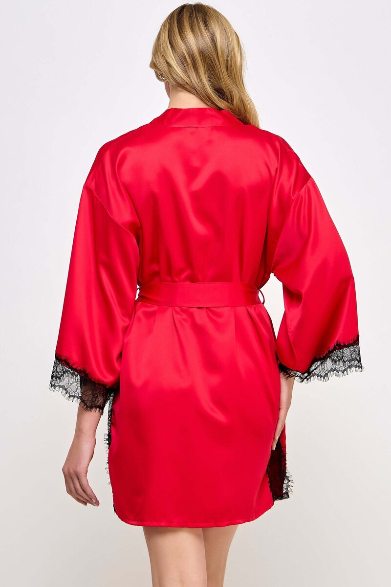 Isadora Robe Red Black Back