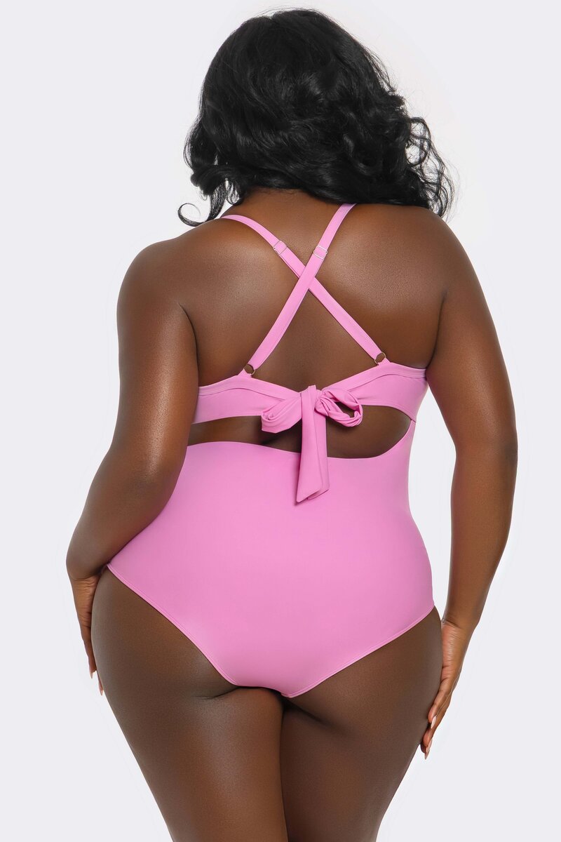 Marilyn Swimsuit Hot Pink Plus Size Back