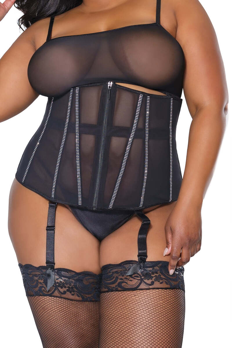 After Midnight Waist Cincher Black Plus Size Closeup