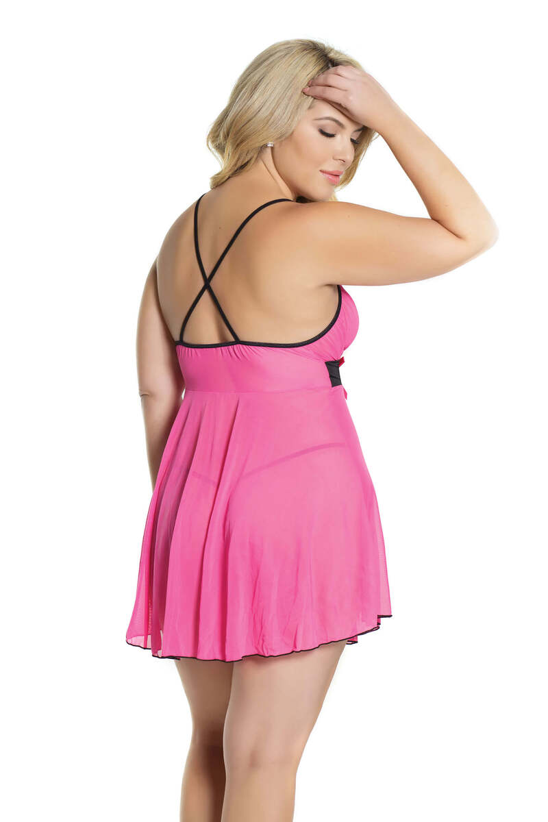Pretty in Pink Plus Size Babydoll
