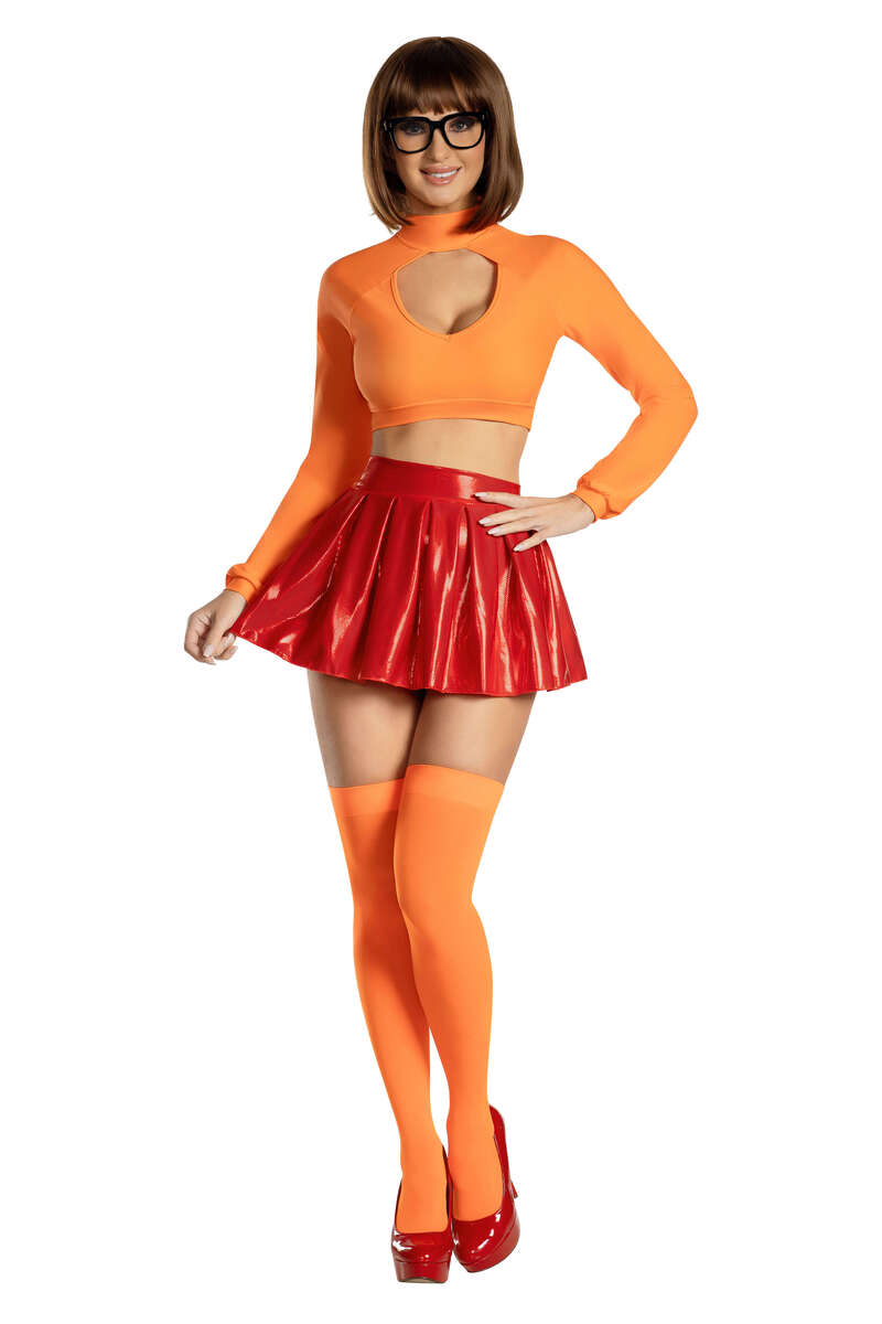 Brainy Babe Costume Orange Red Front Alternate