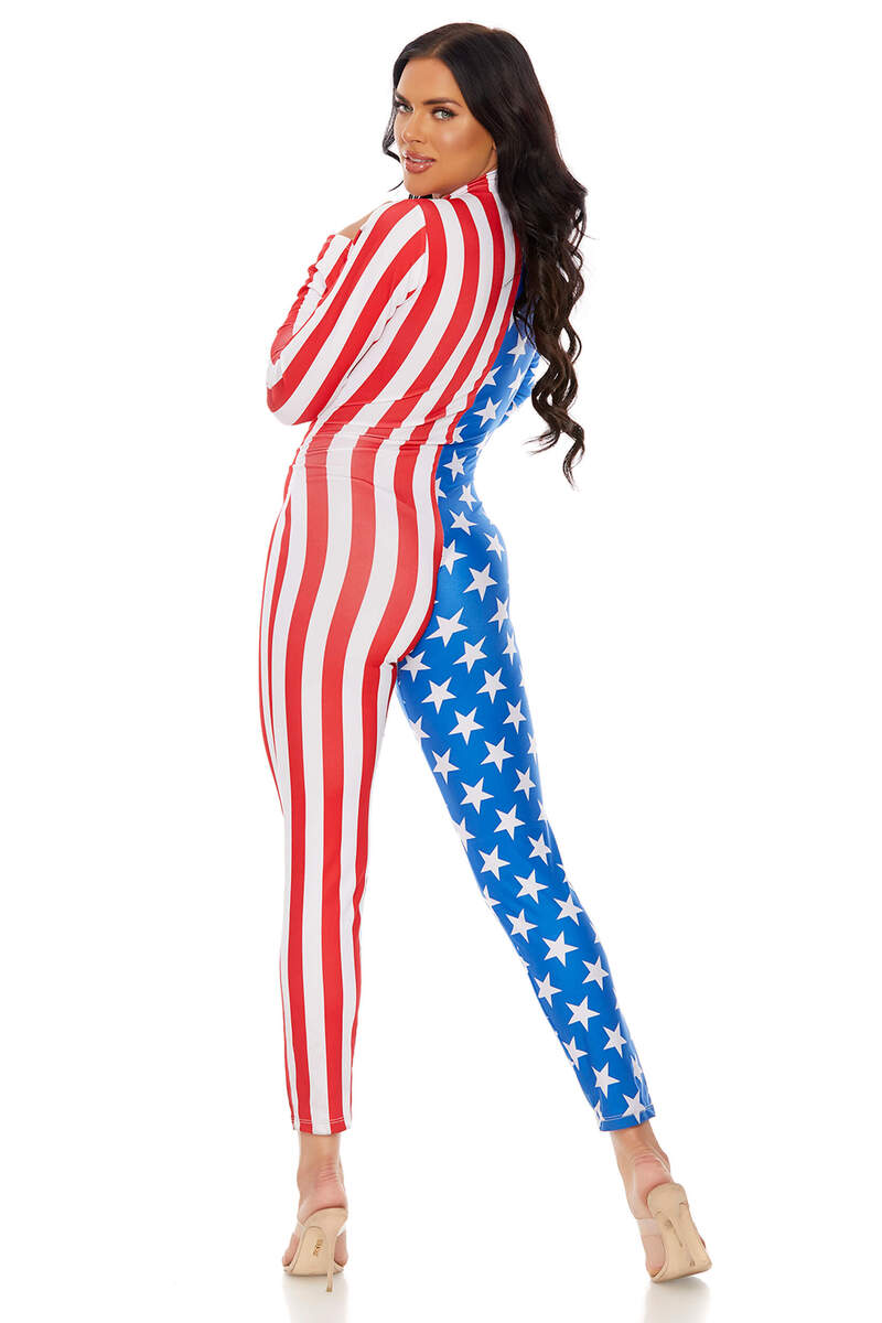 Stars & Stripes Zipfront Jumpsuit