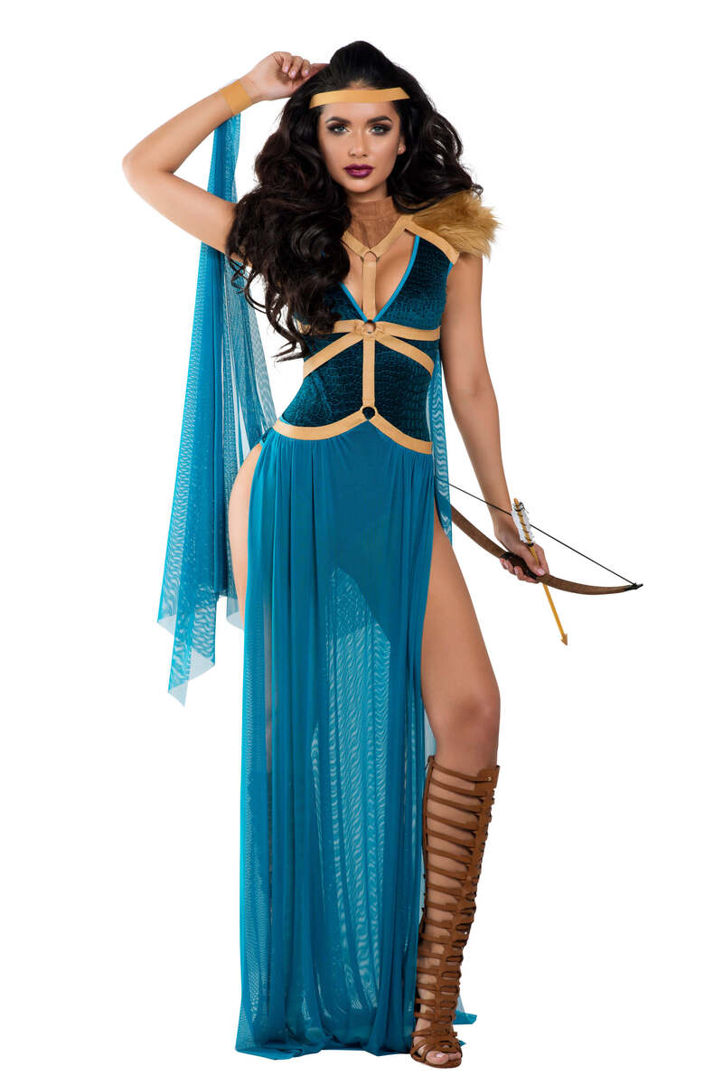 Maiden of the Throne Costume Teal Front