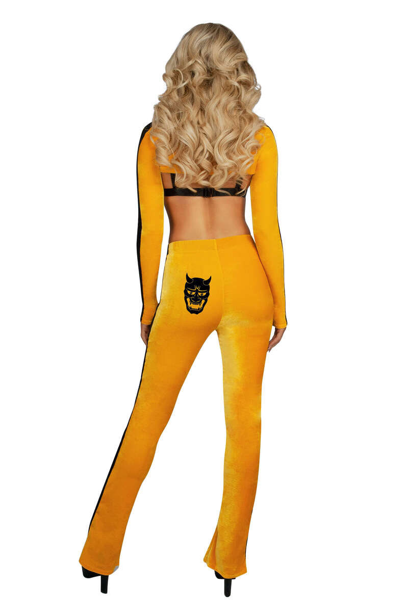 Revenging Bride Costume Yellow Black Back