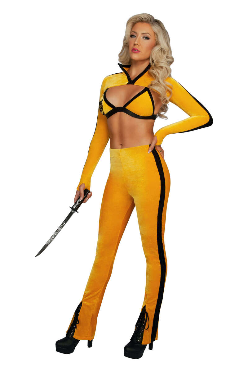 Revenging Bride Costume Yellow Black Front