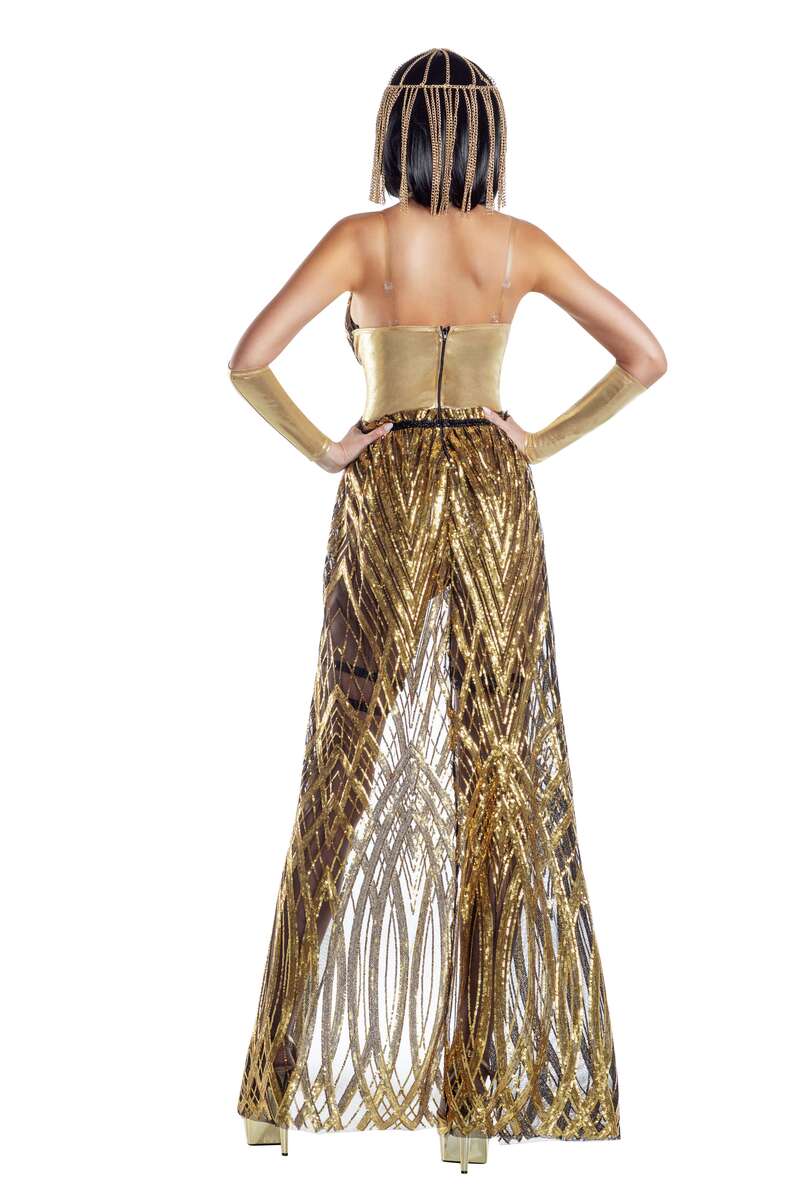 Queen of the Nile Costume Gold Back