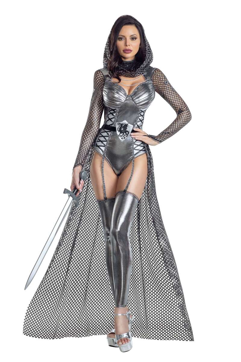 Dragon Crest Knight Costume Silver Front Alternate