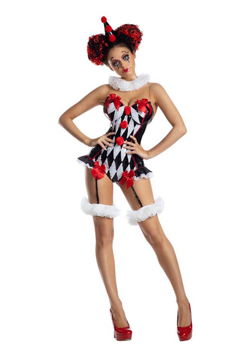Dark Harlequin Costume Black Front