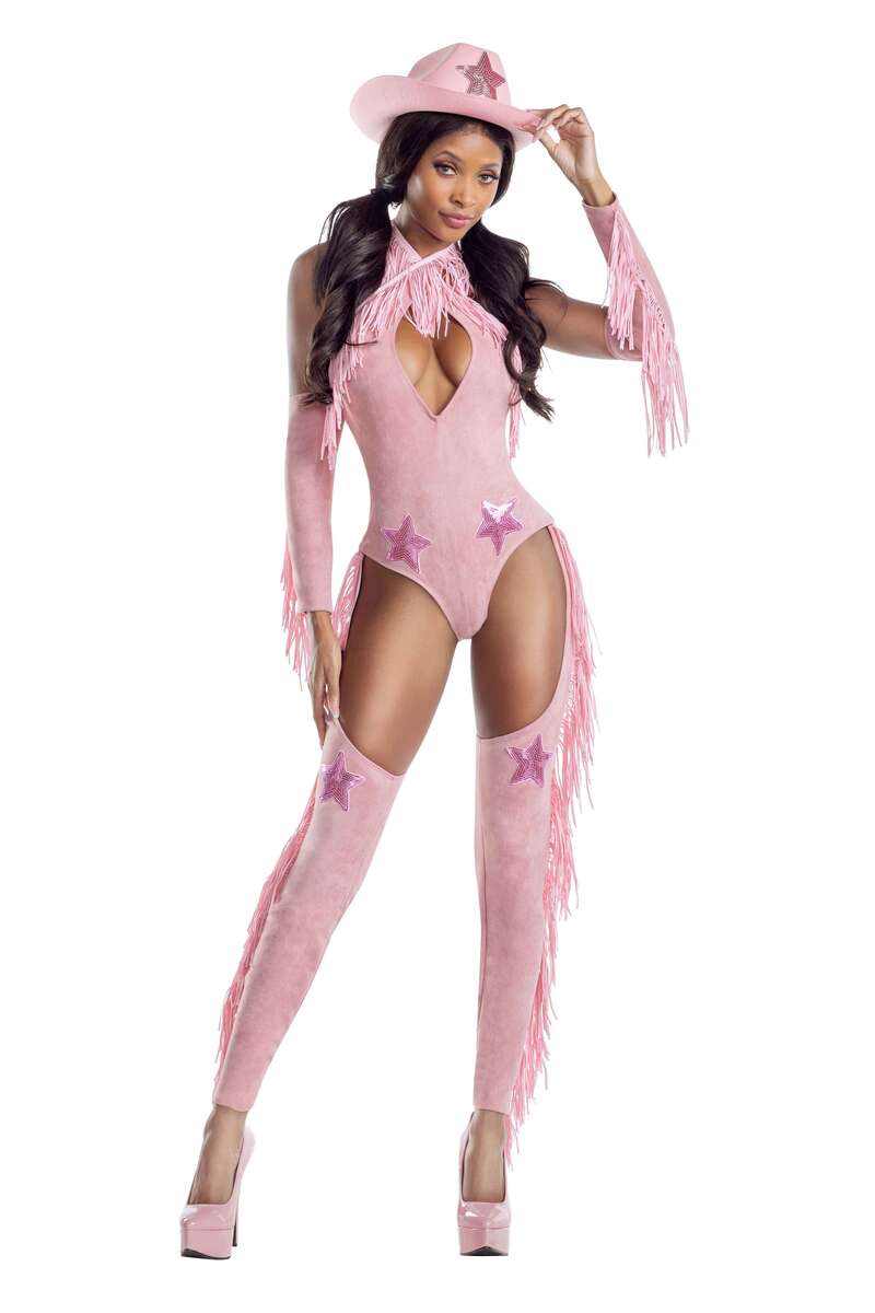 Rosé Cowgirl Costume Pink Front