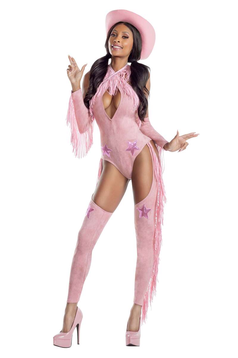Rosé Cowgirl Costume Pink Front Alternate