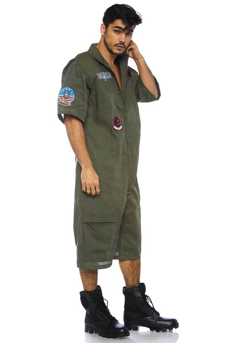 Top Gun Men's Short Flight Suit Costume