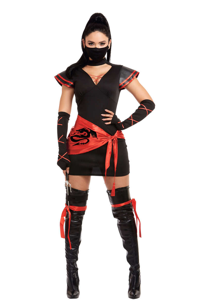 Shadow Dragon Ninja Costume Black Front