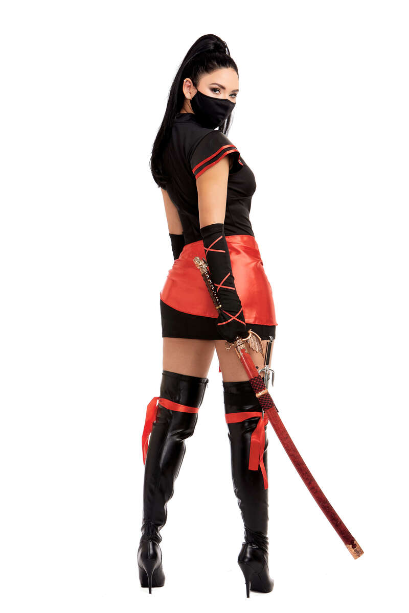Shadow Dragon Ninja Costume Black Back