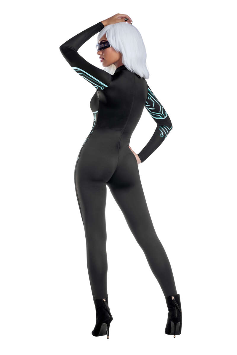 Circuit Breaker Catsuit Costume Black Back