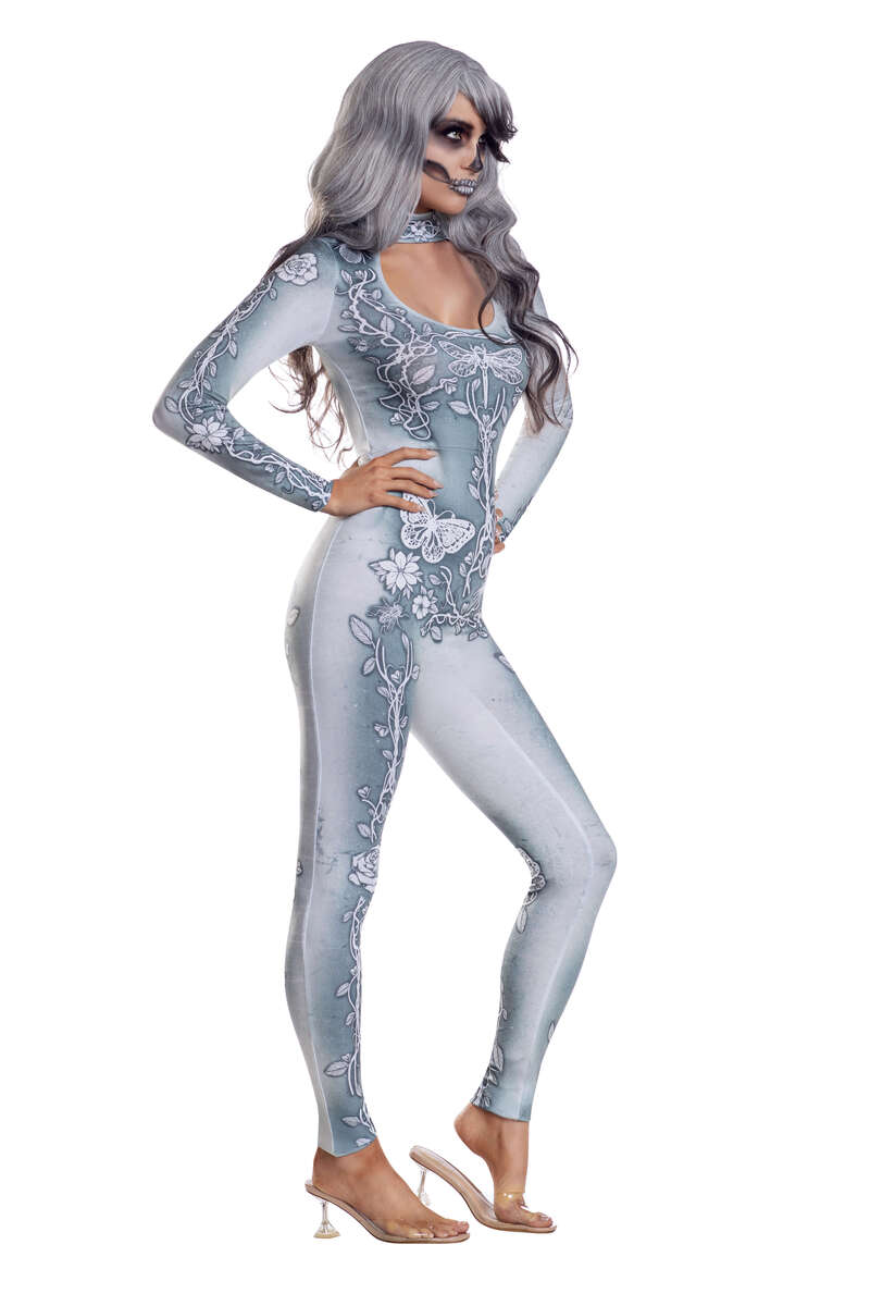 Haunted Bloom Catsuit Costume Side