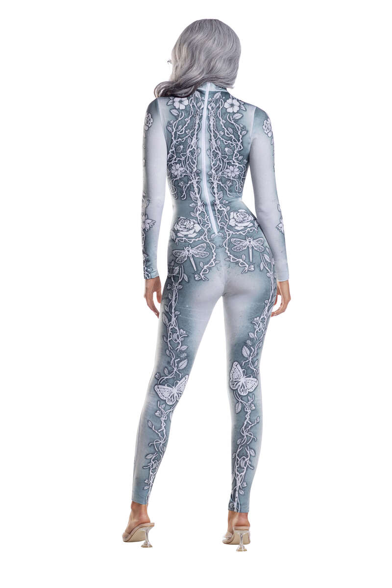 Haunted Bloom Catsuit Costume Back