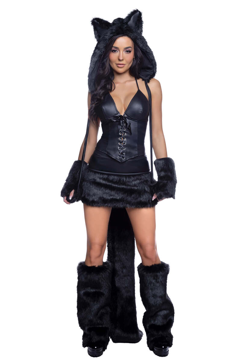 Nocturnal Kitten Costume Black Front