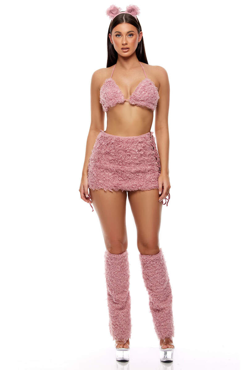 Got Me Plushing Teddy Bear Costume Set Pink Front