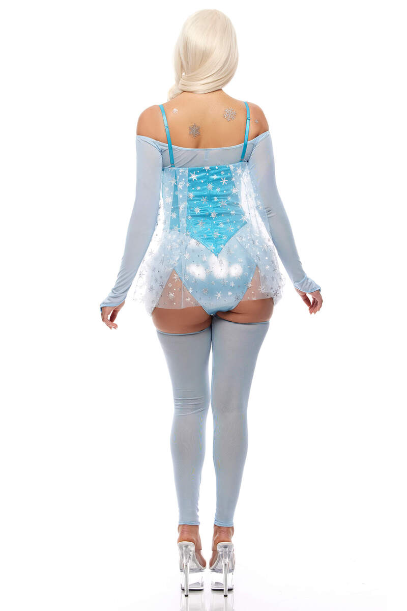 Let It go Princess Costume Set Blue Back