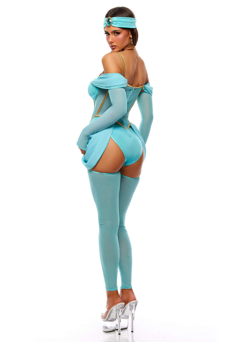 Make a Wish Princess Costume Set Turquoise Back